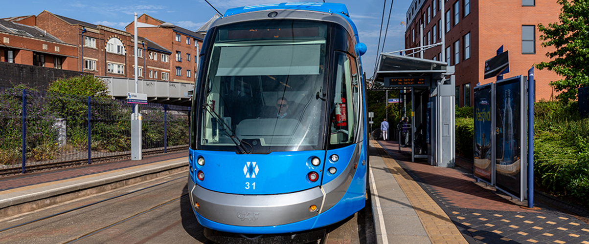 West Midlands Metro at tram stop