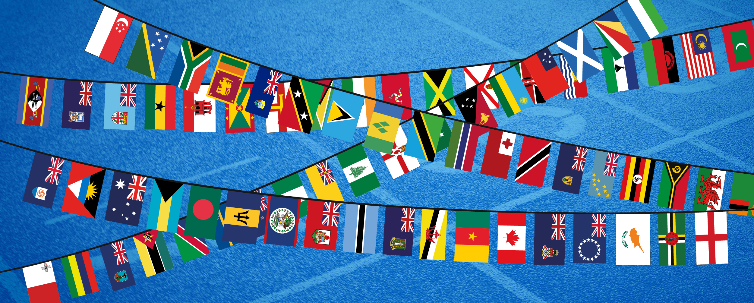 Bunting of Commonwealth flags
