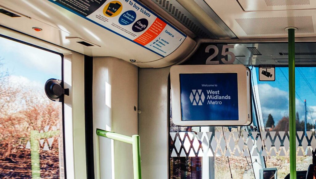 Display Screen onboard the Metro