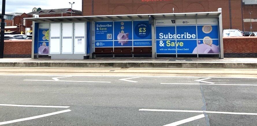 tram stop wrap