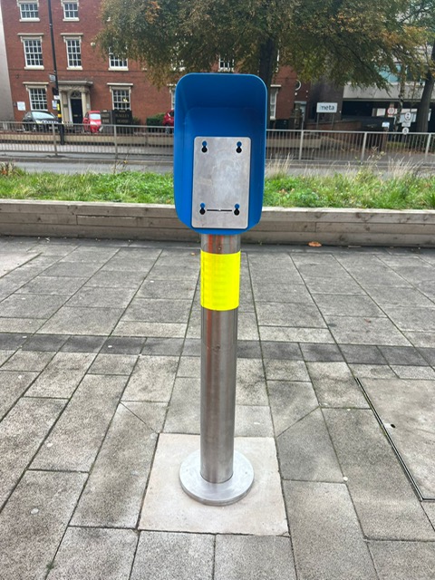 Validator poles are now being installed at tram stops across the network,