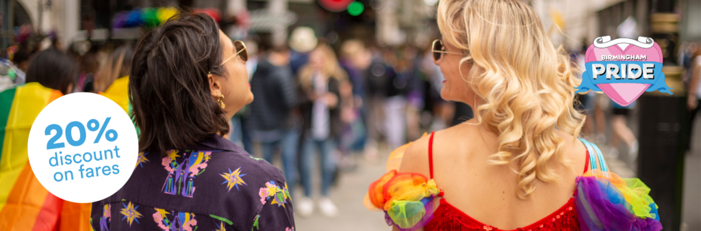 20% discount on fares for Birmingham Pride 2026