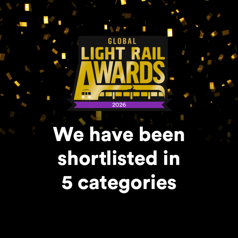 shortlisted for five Global Light Rail Awards,